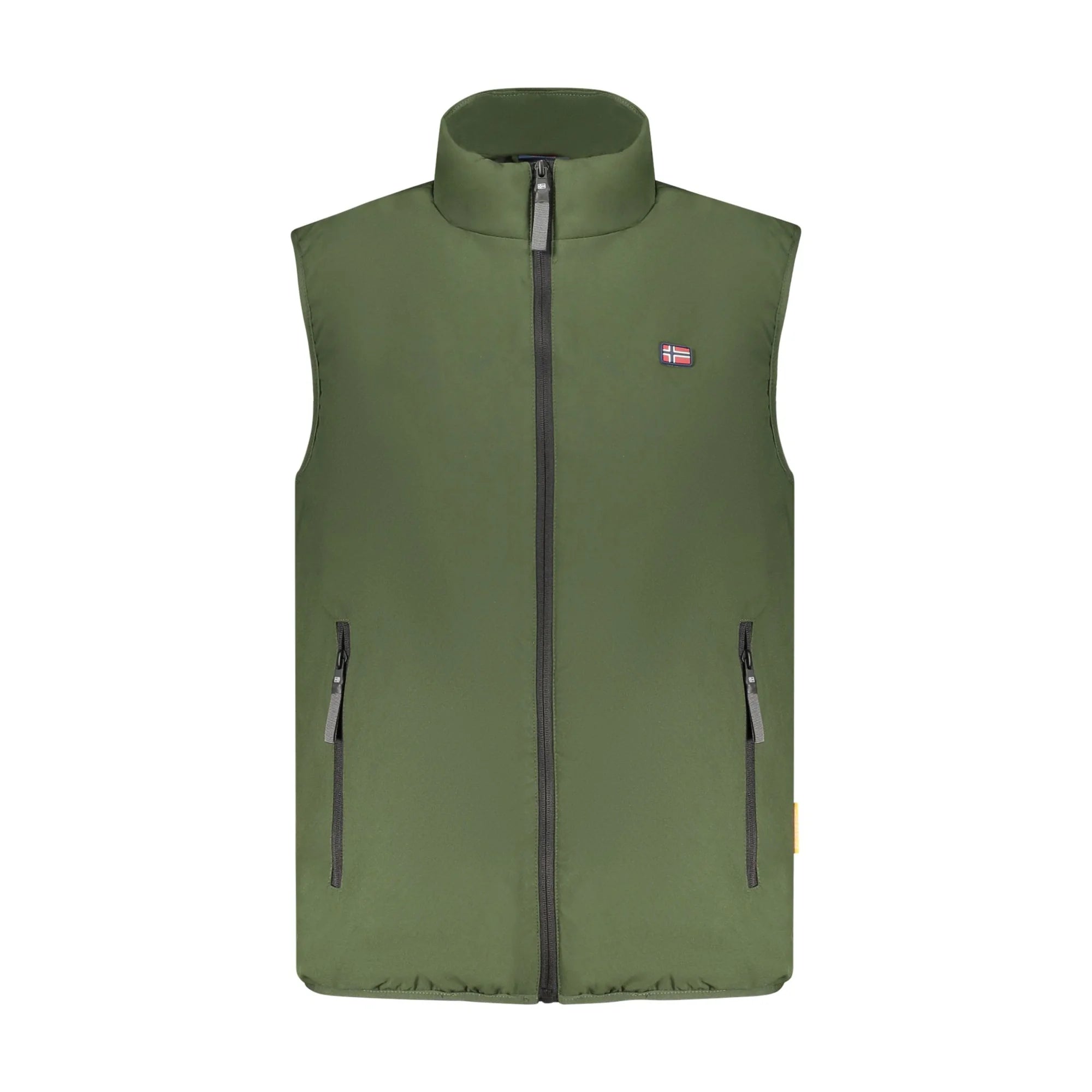 Norway 1963 Smanicato Uomo Verde Interno Pile Zip Logo Giubbotti e Giacche - foto prodotto